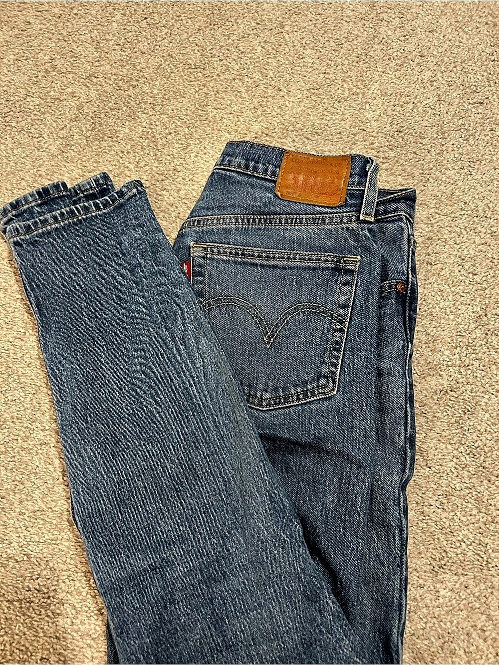 Levi's 721 High Rise Skinny Jeans Women's Boot Cut Jeans in Blue Like New